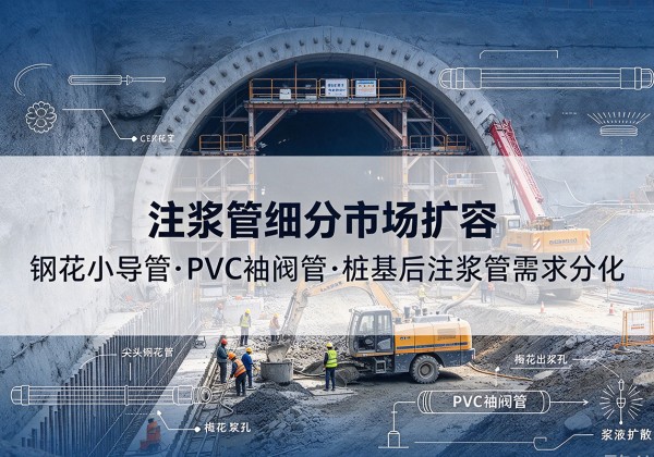 醴陵注浆管细分市场扩容，隧道钢花小导管、PVC 袖阀管、桩基后注浆管需求分化
